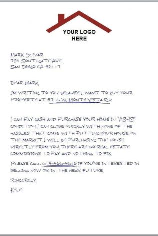 letter handwritten yellow template envelope windowed