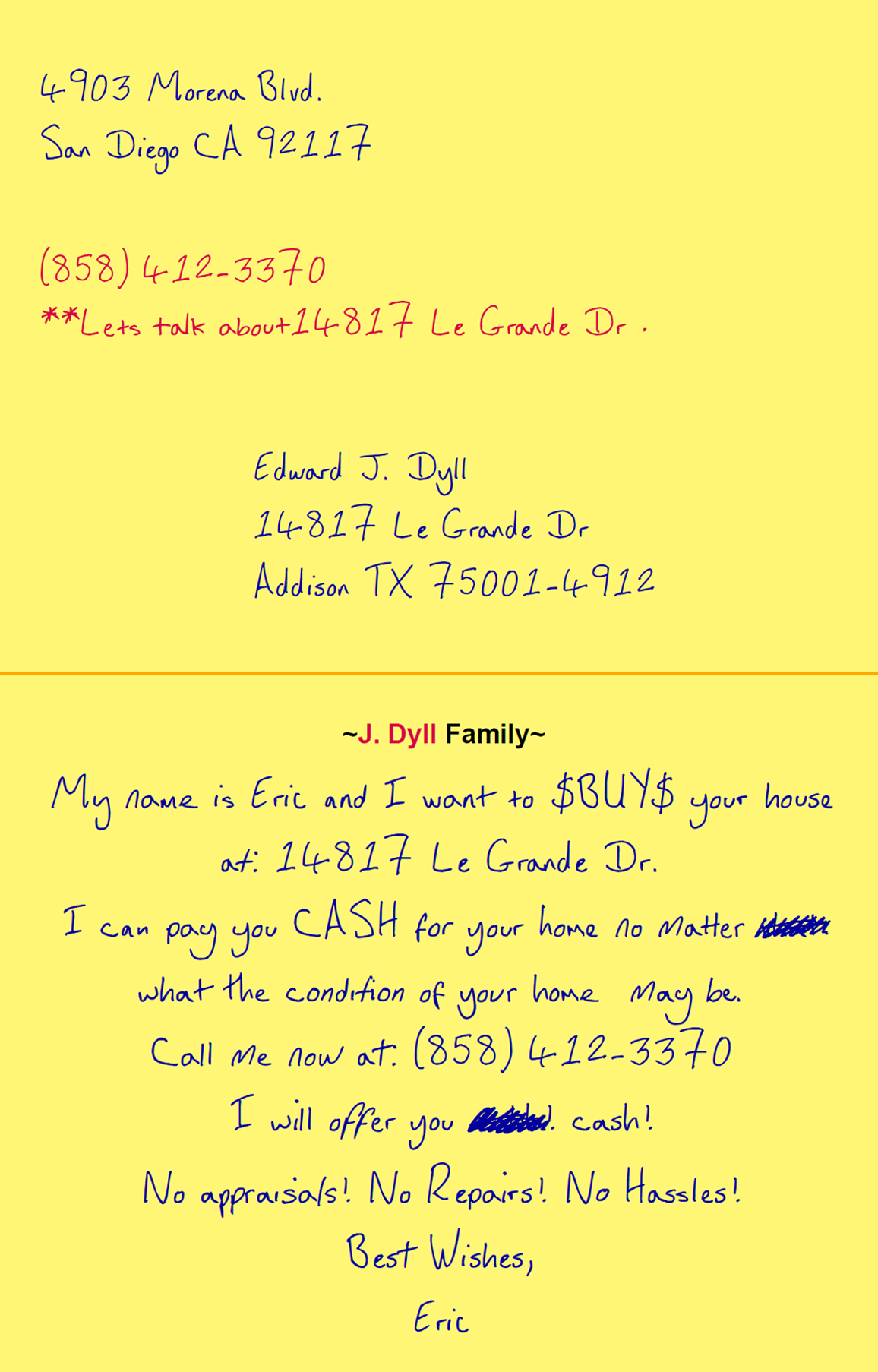 i want to buy your house letter template