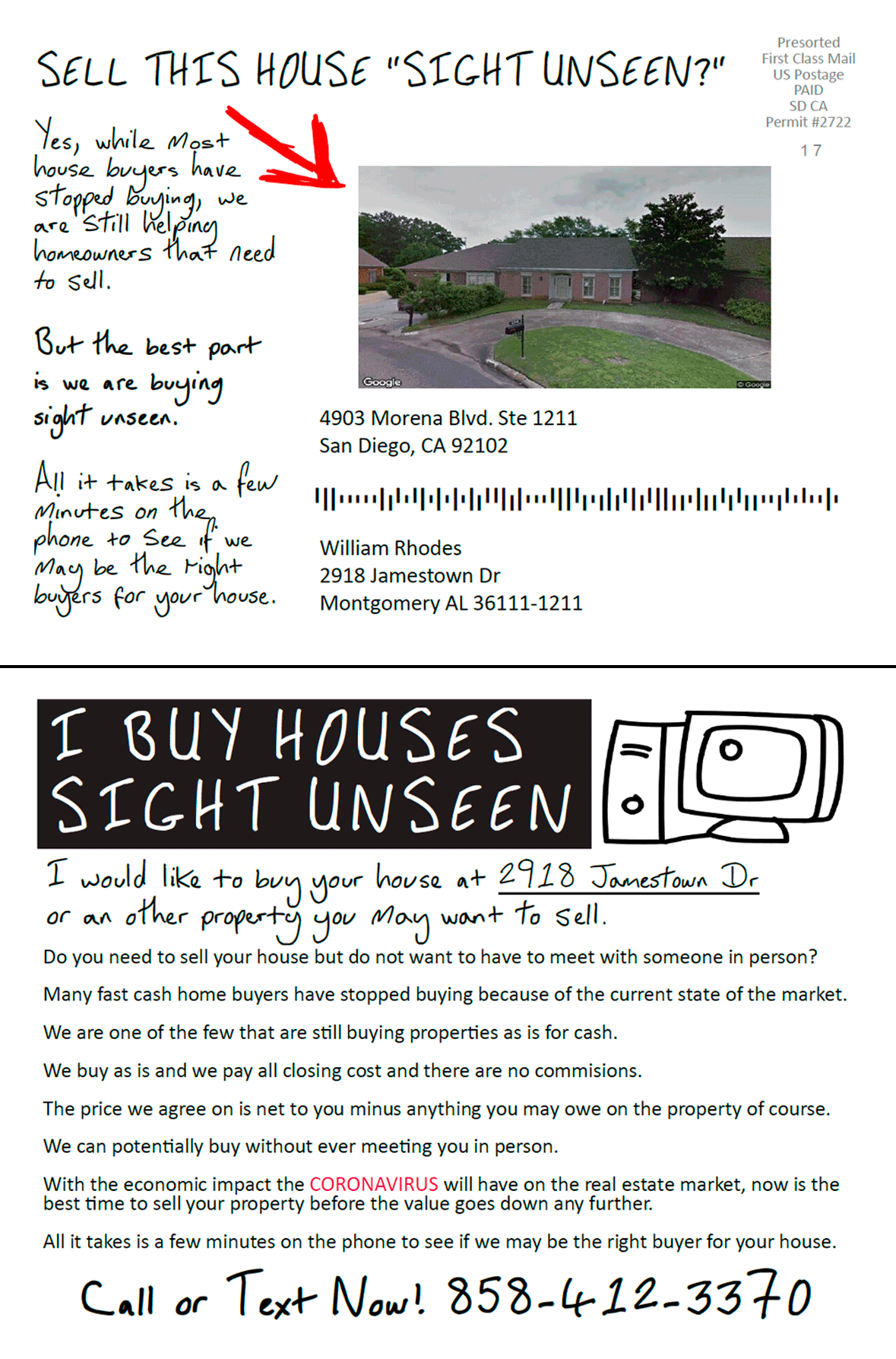 Virtual Closing Street View Postcard