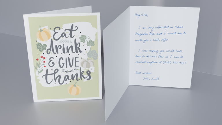 Seasonal Card - Fall - Eat Drink and Thanks