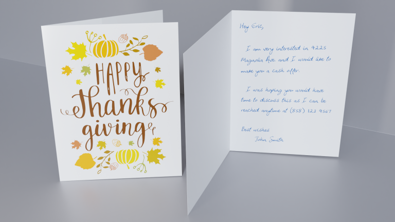 Seasonal Card - Fall - Happy Thanks Giving