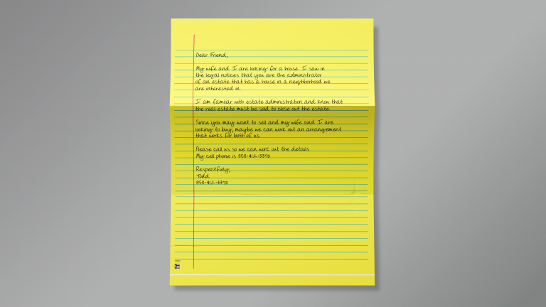 Probate Letter