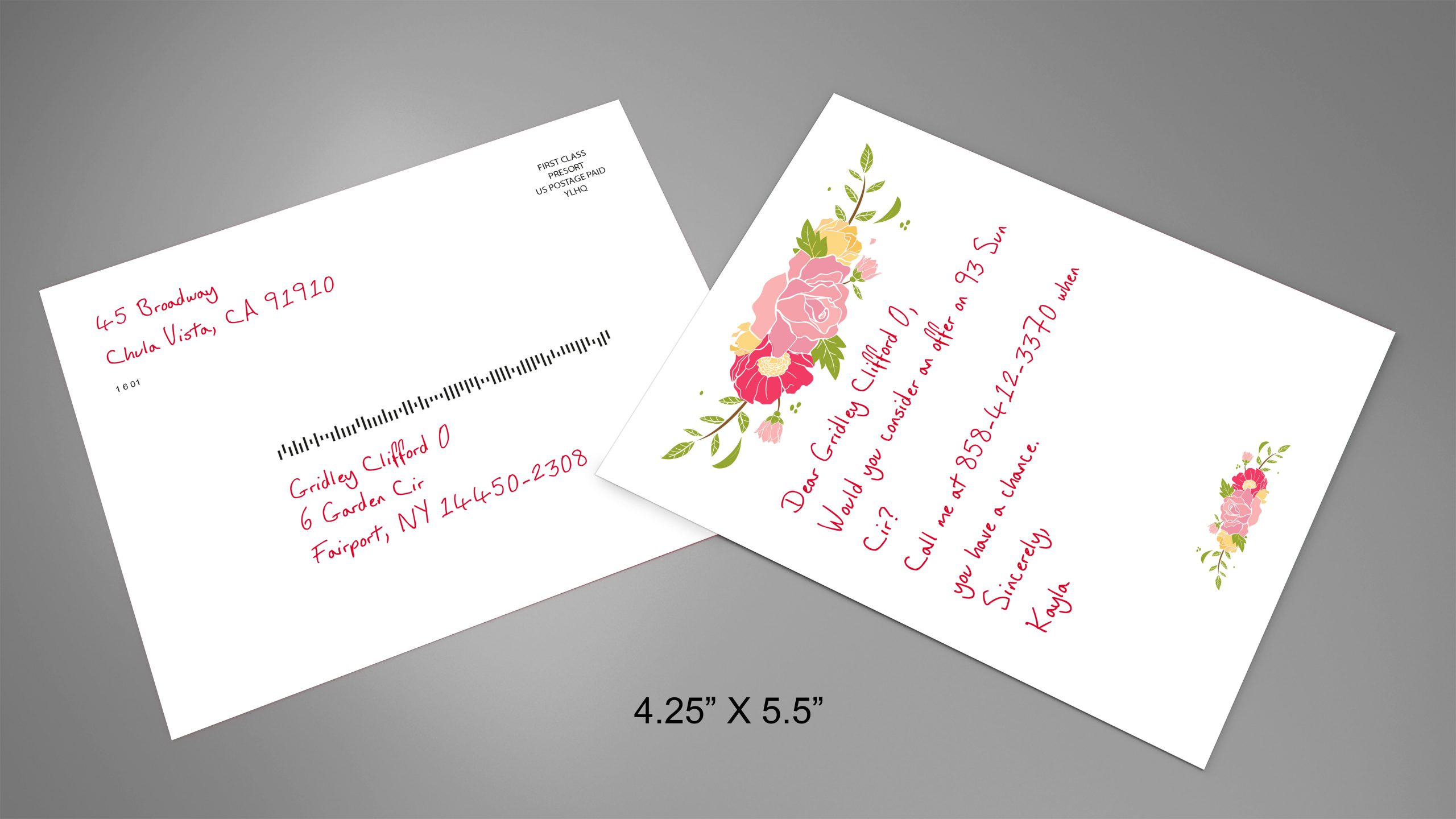 Flower-Postcard